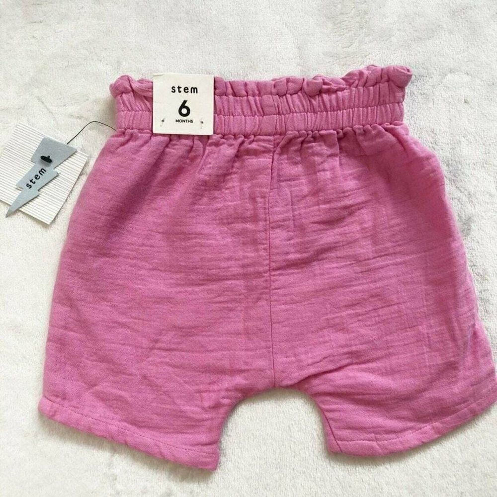 Stem Baby Girl Pink Shorts, 6 Months